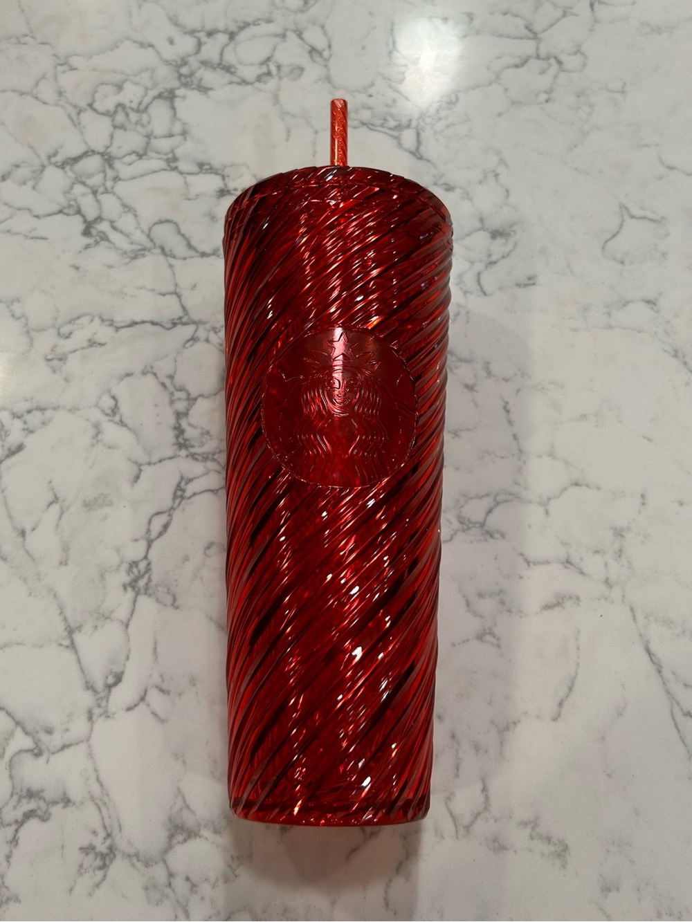 Starbucks Red Swirl 24oz Tumbler Cup‎